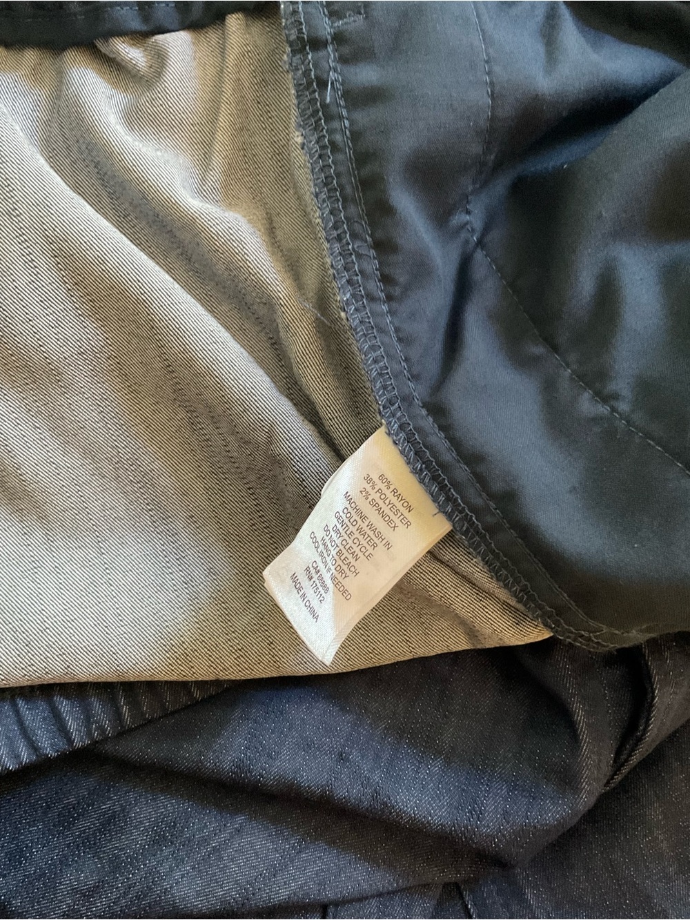 Anthropologie Women’s Maison d’Amelie Navy Drawstring Relaxed Trousers - Picture 5 of 9
